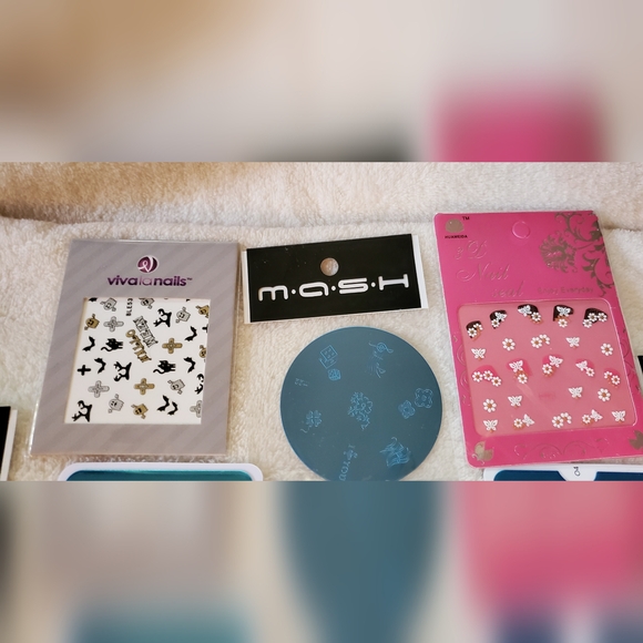 NEW - Bundle of 15 - Nail Art Stamping Plates + Stickers - Picture 4 of 11